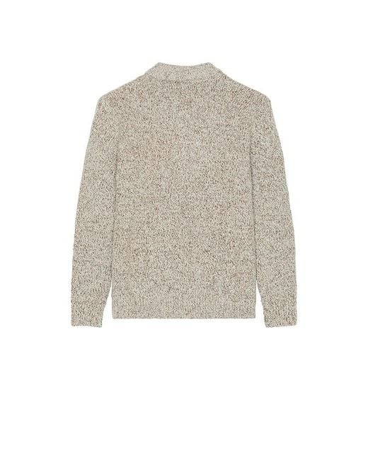 Rhythm White Kinetic Collared Knit Sweater for men