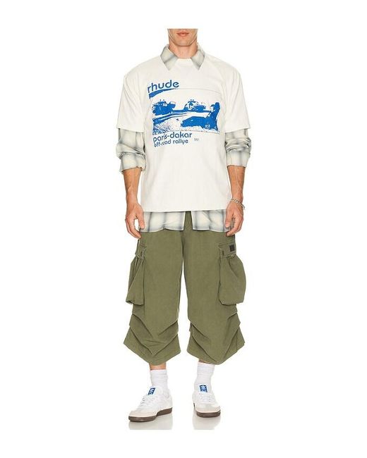 Rhude Blue Trail Of Dust Tee for men