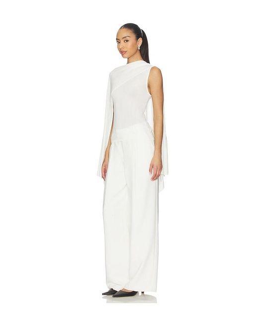 L'academie White Nasim Knit Cape Top