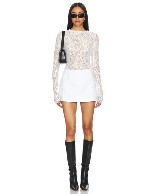 superdown White Kori Mini Skirt