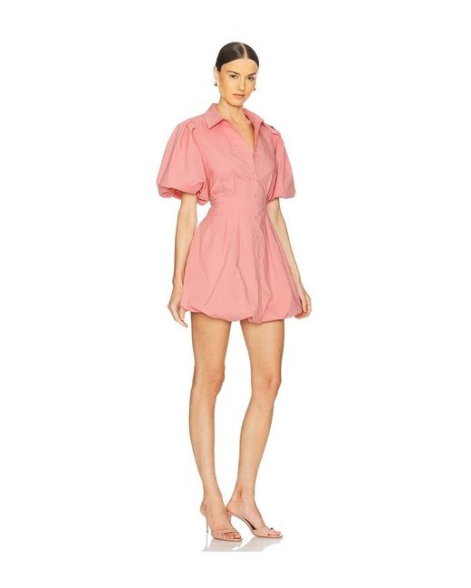 Mini Vestido Globo Cleo En Color Rose Talla En Jonathan Simkhai de color Pink