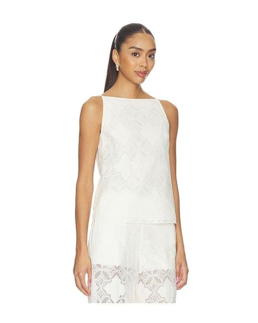 MISA Los Angles White Prisha Top