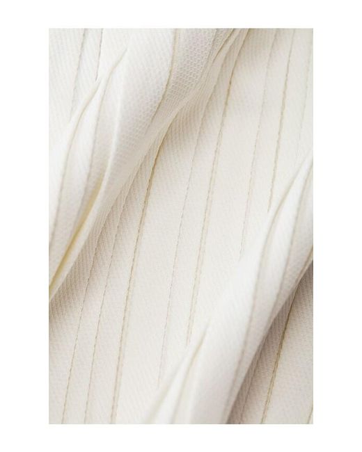 HAELO White Halo Pleat Halter Top