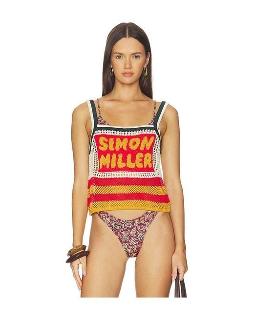 Simon Miller Orange Dibby Crochet Top