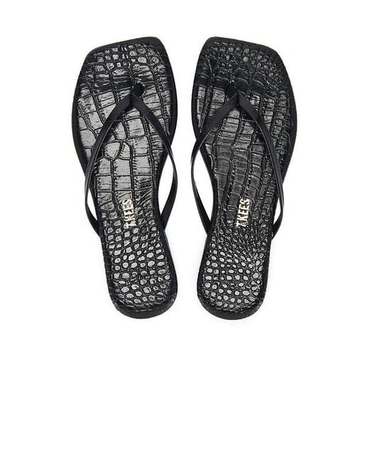 TKEES Black Sandale Square Toe Lily
