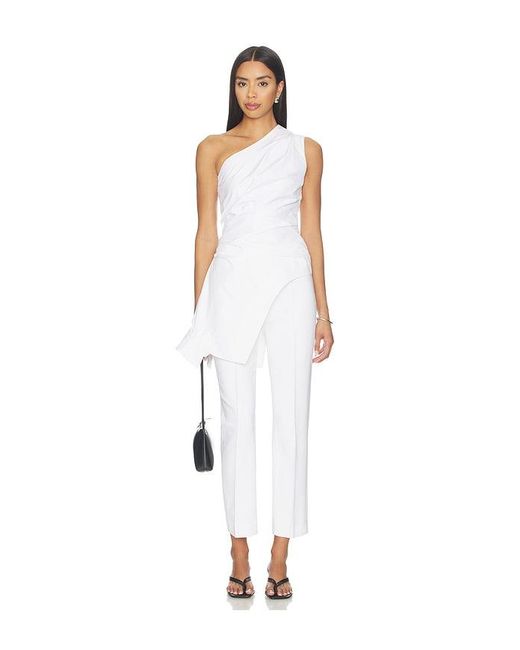 Rohe White Cigarette Leg Trousers