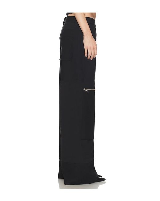Halo Black Flex Waist Zip Cargo Pant