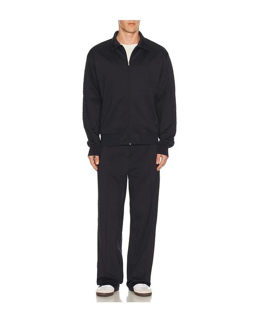 Palmes Black Tricot Track Pants for men