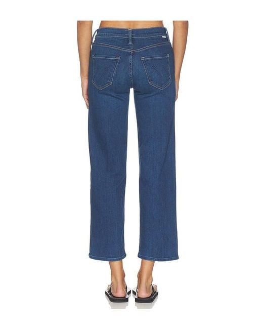Mother Blue The Mid Rise Rambler Zip Flood Jeans