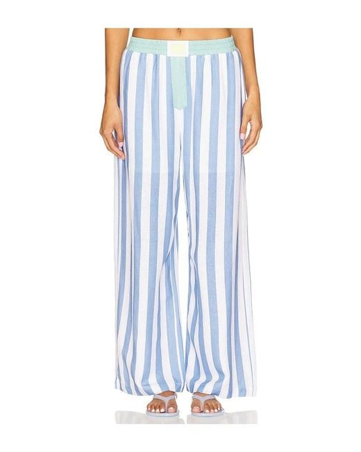 YELLOW THE LABEL Blue Nic Boxer Pant
