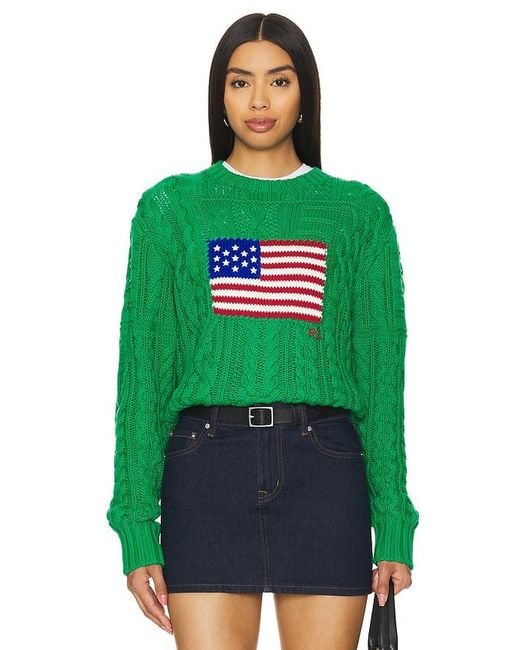 Polo Ralph Lauren Green Flag Pullover