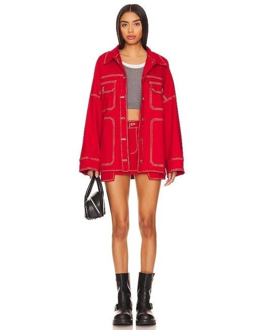 BY.DYLN Red X Revolve Copper Skirt