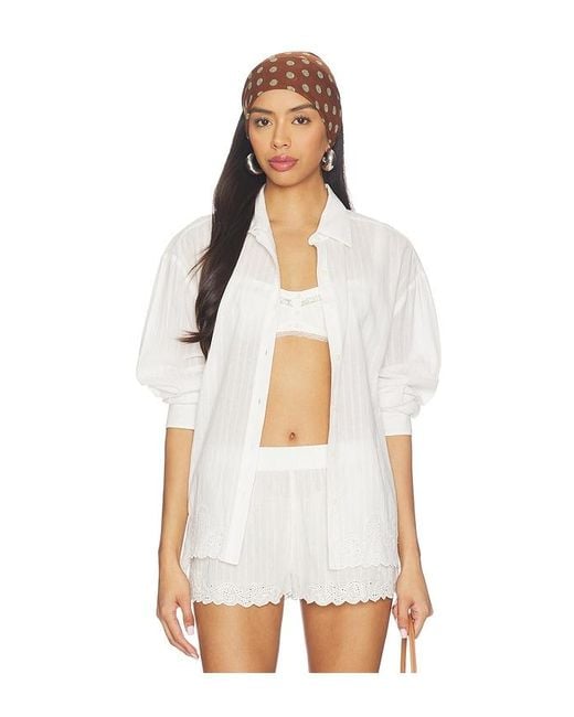 LoveShackFancy White Montane Shirt