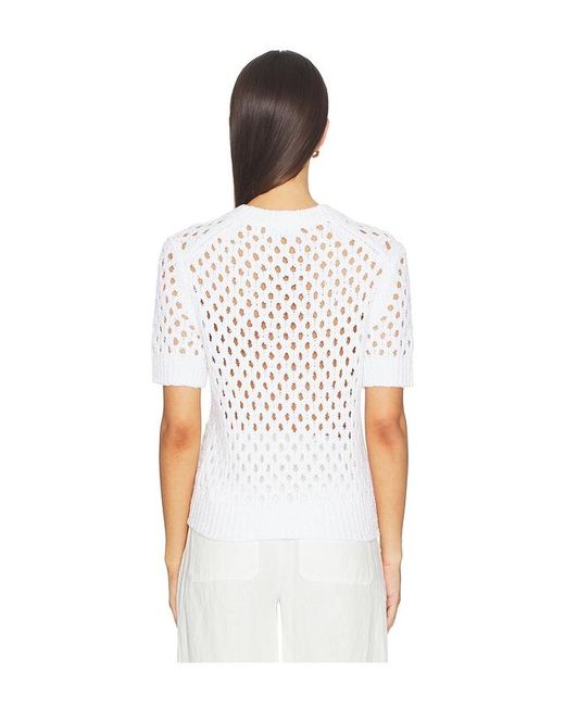 Vince White Honeycomb Boxy Tee