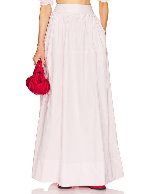 Helsa Pink Poplin Maxi Skirt