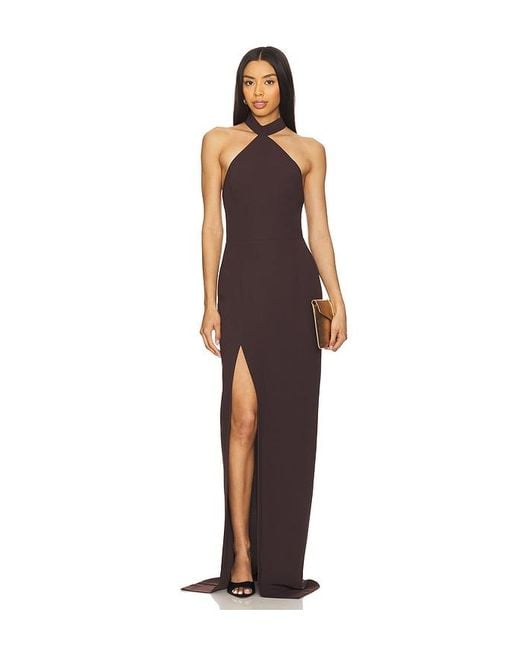 Amanda Uprichard Brown X Revolve Queen Gown