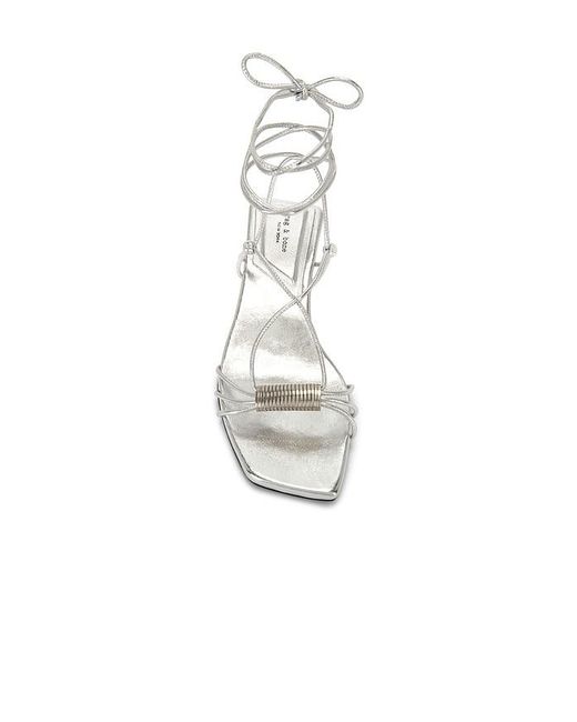 Rag & Bone White Liv Strappy Sandal