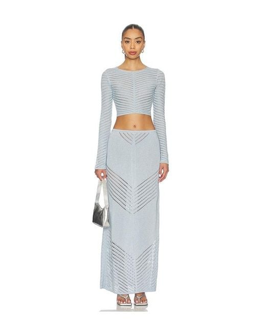 Devon Windsor White Raya Metallic Top