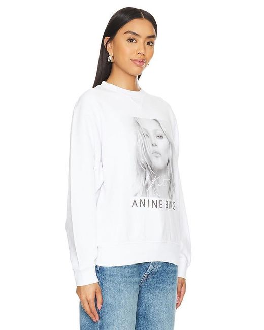Anine Bing White Ramona Kate Moss Sweatshirt