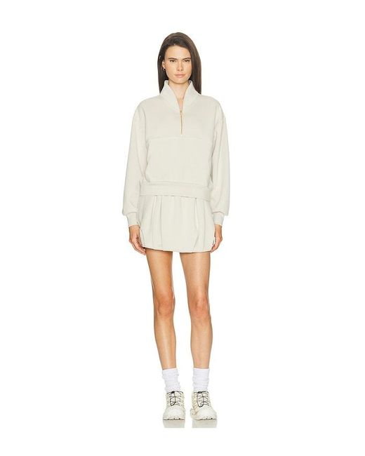 Gold Hinge White Luxesoft Lounge Quarter Zip