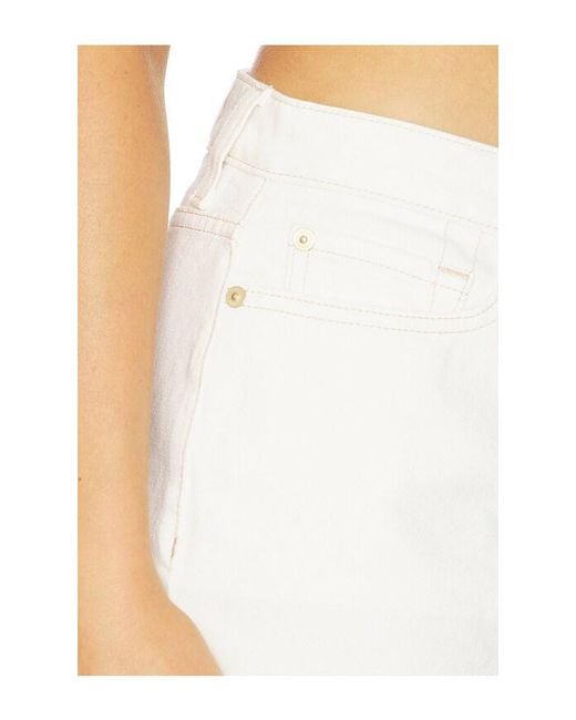 7 For All Mankind White Monroe Long Shorts