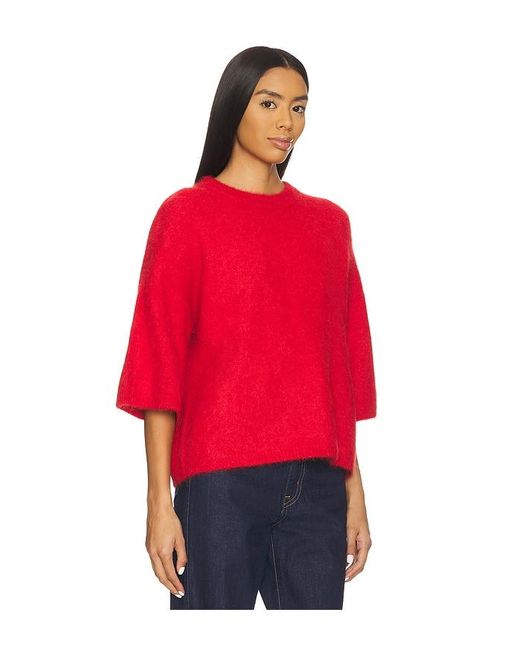 Pistola Red Micah Short Sleeve Crewneck Sweater