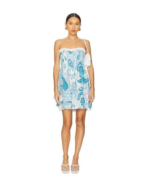Poupette Blue Bandeau-Kleid Claire