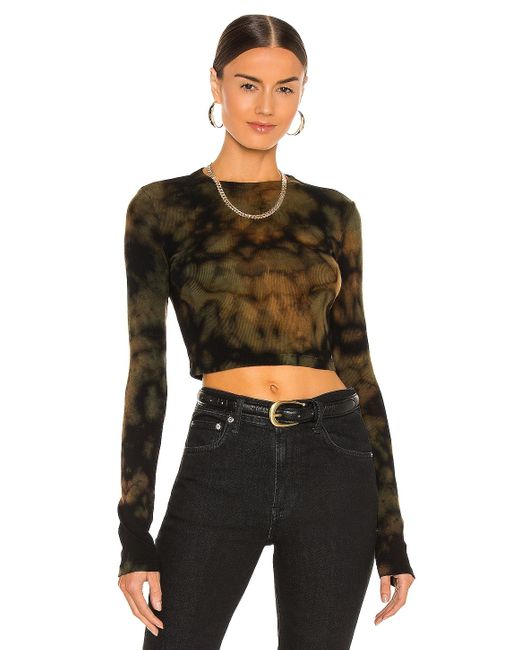 Cotton Citizen Cotton X Revolve Verona Crop Long Sleeve Top in Black Lyst