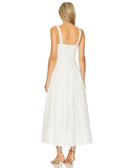 Nicholas White Makenna Drop Waist Corset Midi Dress