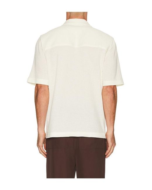 Jonathan Simkhai White Troy Short Sleeve Shirt for men