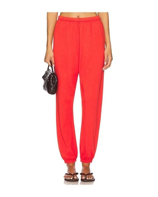 PERFECTWHITETEE Red French Terry Easy Sweatpant