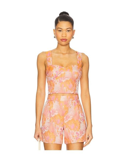 Amanda Uprichard Orange Kenley Top