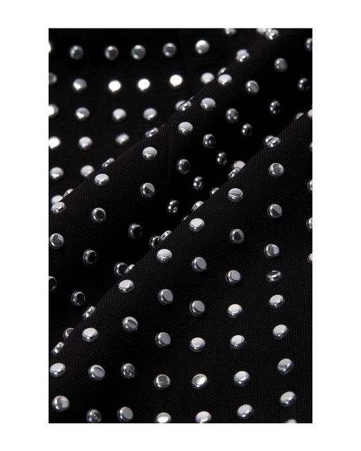 HAELO Black Gradient Studded Mini Dress
