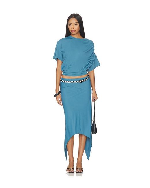 Lioness Blue Trophy Midi Skirt