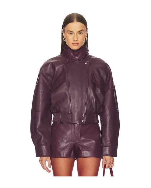 retroféte Purple Lykke Leather Jacket