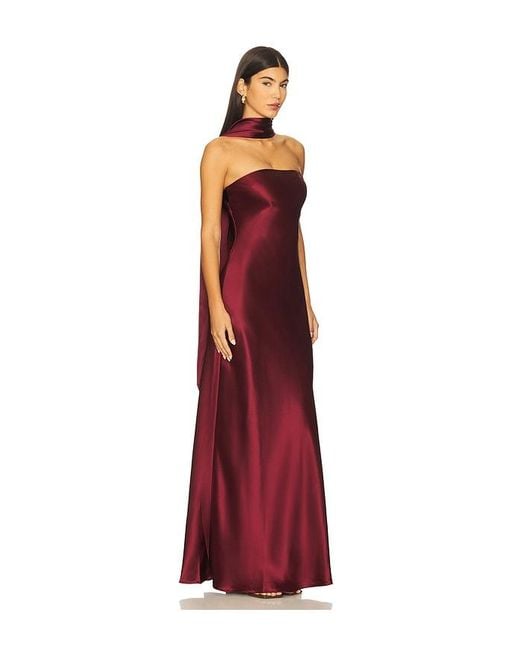 Misha Red The Lilia Satin Dress