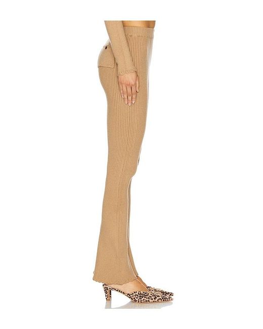 Frankie's Bikinis White X Bella Hadid Texas Ribbed Knit Pant