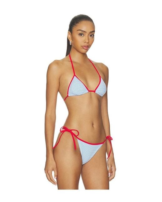 Solid & Striped Orange The Iris Bikini Top