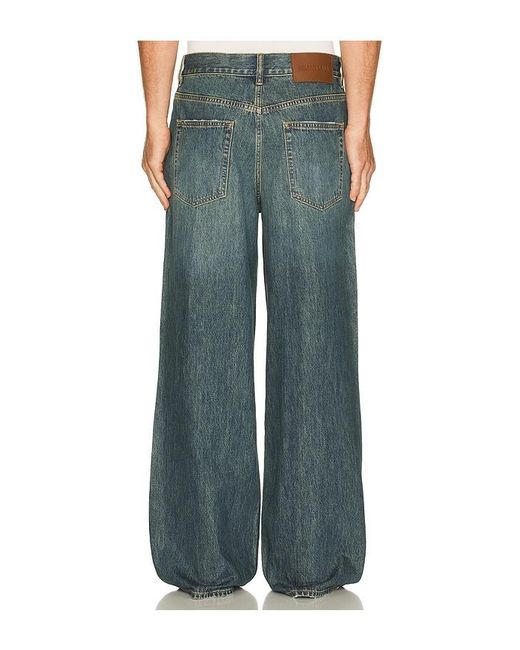 Helmut Lang Green Destroyed Denim for men