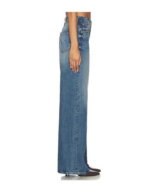Mother Blue The Ditcher Roller Zip Sneak Jeans