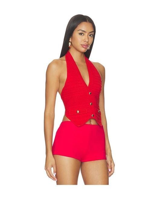 retroféte Red Tinsley Knit Vest