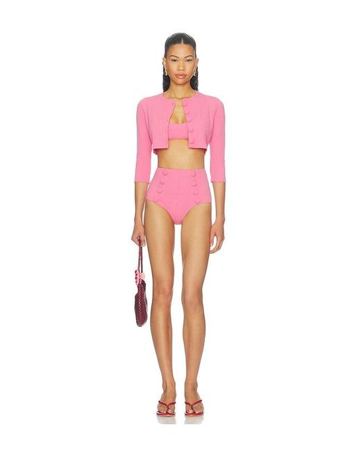 Lisa Marie Fernandez Pink Cardigan