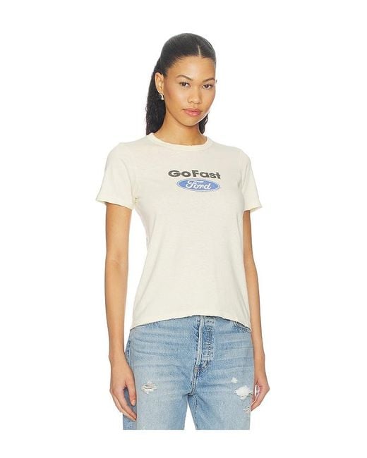 Junk Food White Ford Fast Girl Tee