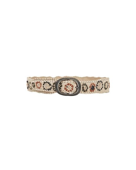 Free People White Dreaming Raffia Belt