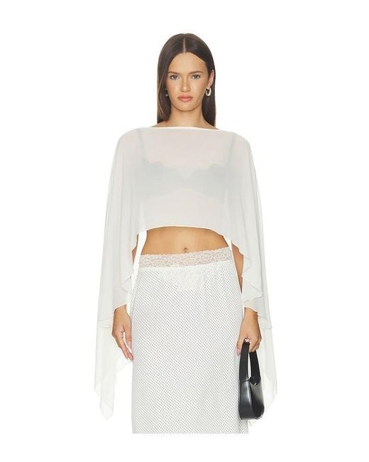 superdown White Amaya Cape Top