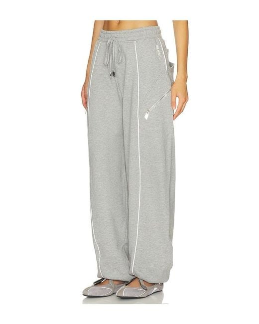 The Attico Gray Fleece Pant