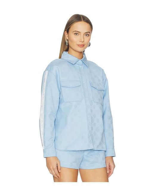 Casablanca Blue Monogram Oversized Shirt