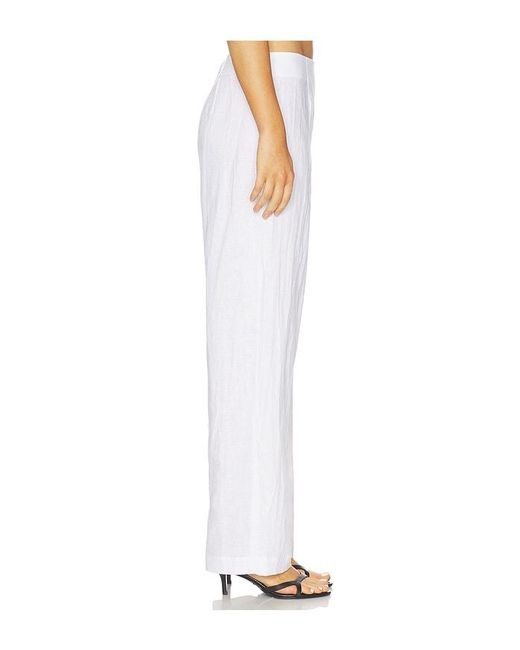 AEXAE White Linen Flat Pant
