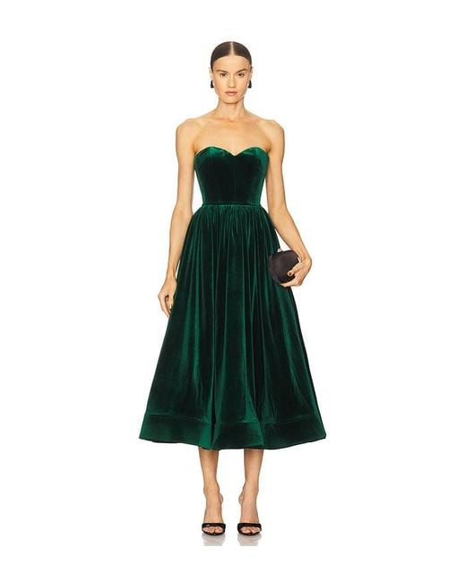 Bronx and Banco Green Midikleid Aus Samt Inara