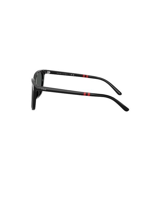 Polo Ralph Lauren Black Square Sunglasses for men